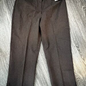 Geoffrey Beene Brown Ankle Cropped Capri Stretch Pants Size 8 Clove Clove New